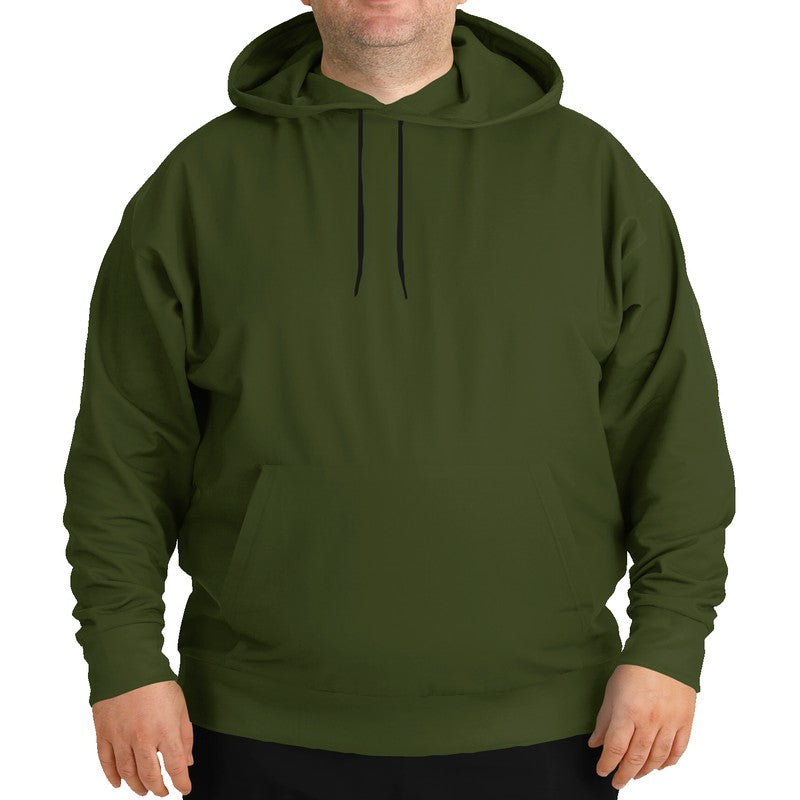 Army Green Hoodie PLUS (L-FM-DA) - Man Front PLUS