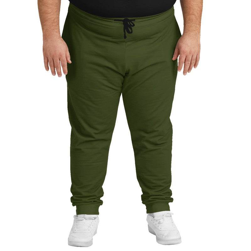 Army Green Joggers PLUS (L-FM-DA) - Man Front PLUS