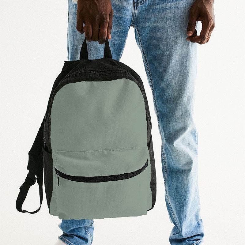 Ash Gray Canvas Backpack (G-NE-ML) - Man Holding