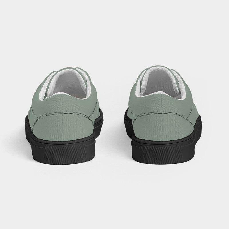 Ash Gray Women's Canvas Sneakers (G-NE-ML) - Back