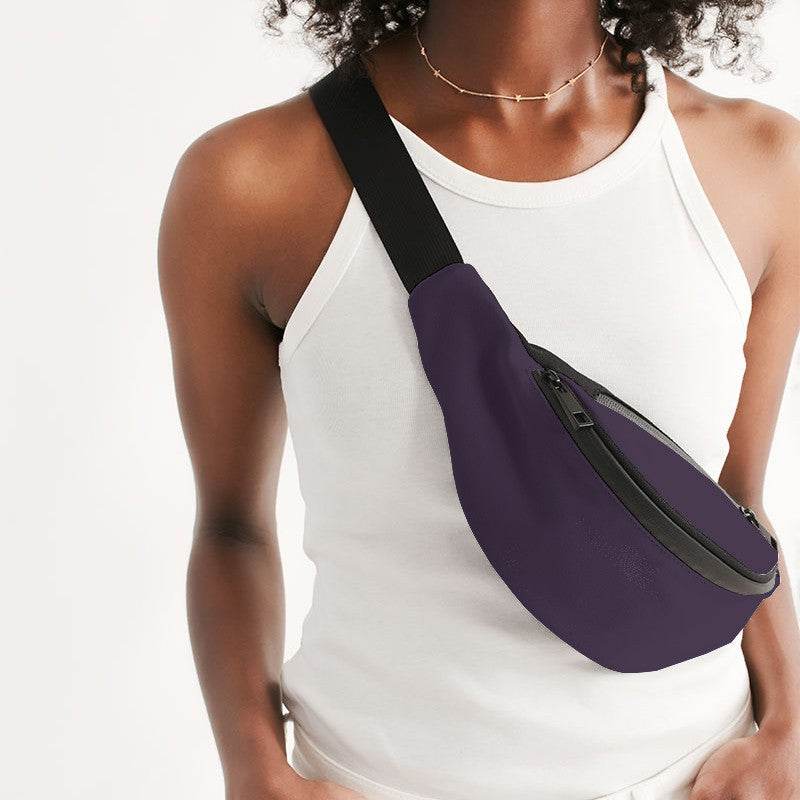 Aubergine Belt Bag (MPU2-FM-DA) - Woman Front CloseUp