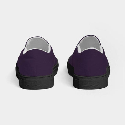Aubergine Women's Slip-On Canvas Sneakers (MPU2-FM-DA) - Back