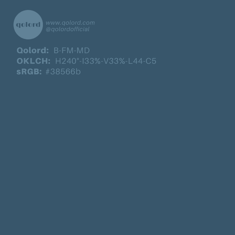 Medium-Dark Fully-Muted Blue | B-FM-MD