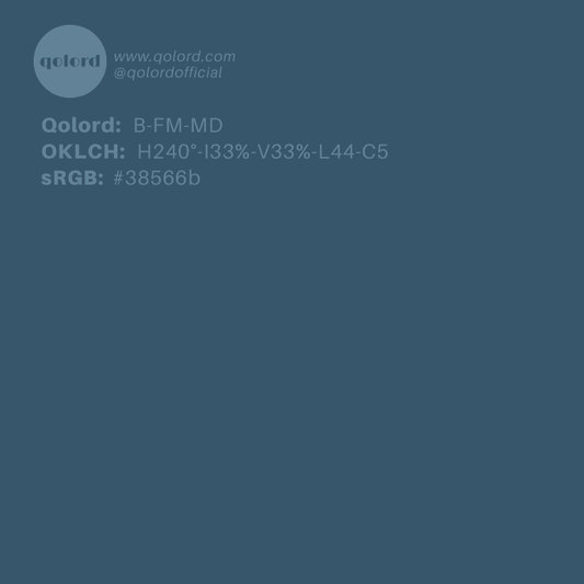 Medium-Dark Fully-Muted Blue | B-FM-MD