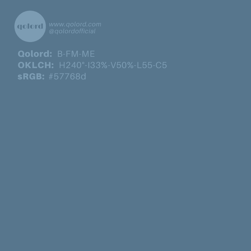Medium Fully-Muted Blue | B-FM-ME