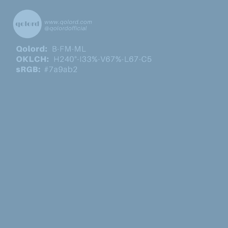 Medium-Light Fully-Muted Blue | B-FM-ML