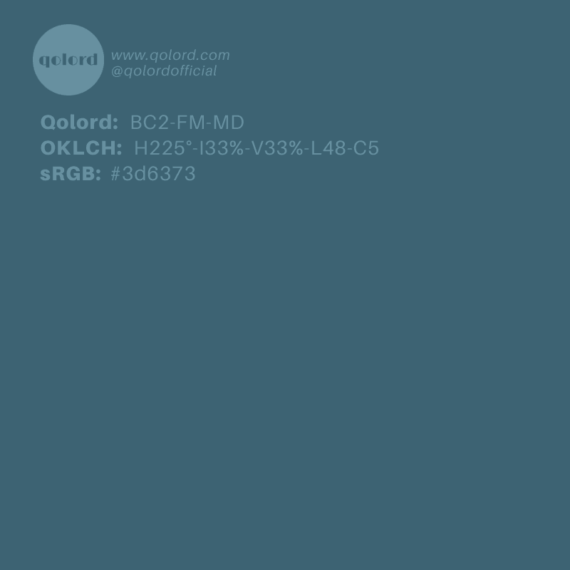 Medium-Dark Fully-Muted Cyan | BC2-FM-MD