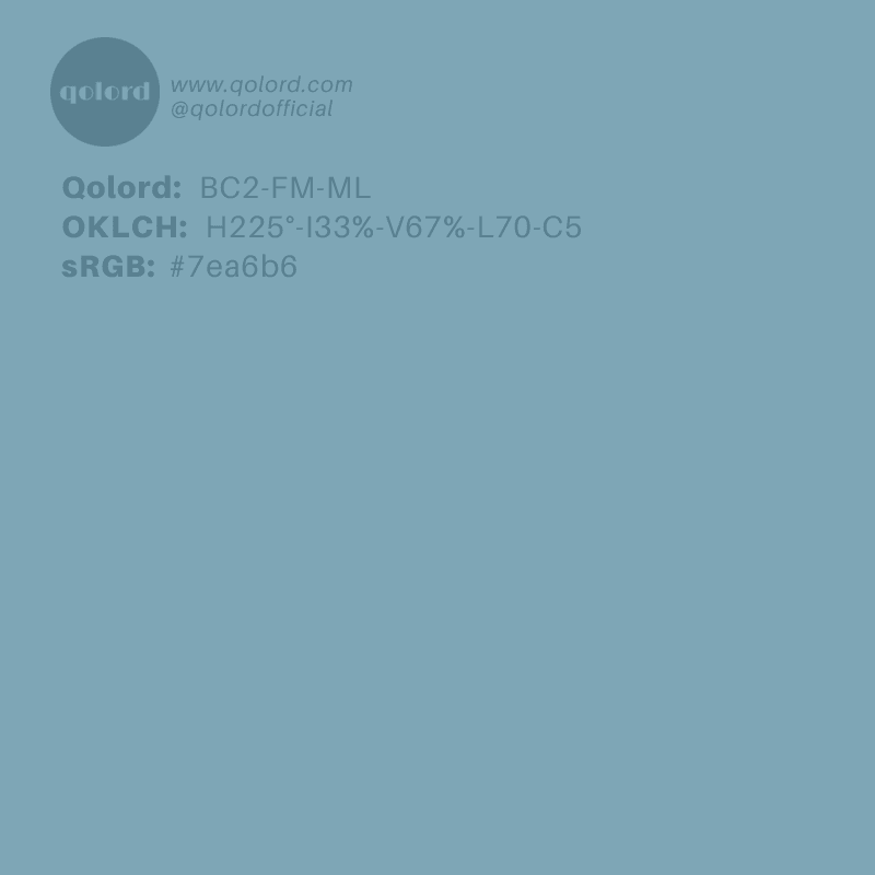 Medium-Light Fully-Muted Cyan | BC2-FM-ML