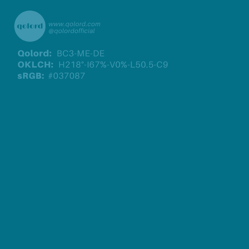 Deep Medium Cyan | BC3-ME-DE