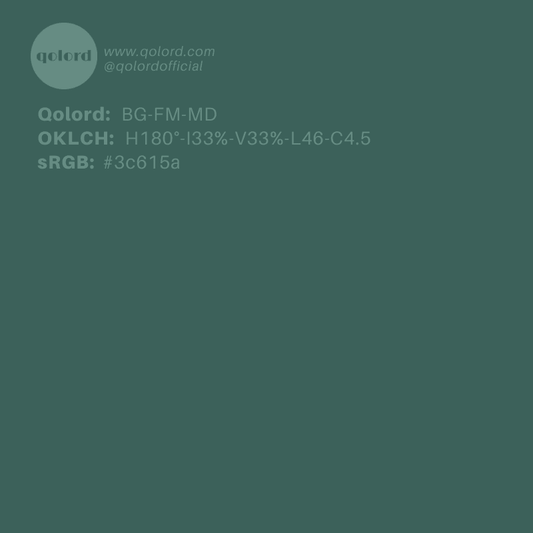 Medium-Dark Fully-Muted Blue-Green | BG-FM-MD