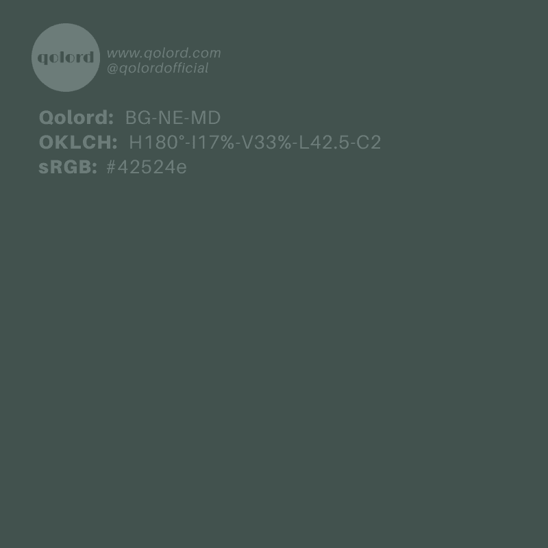 Medium-Dark Neutral Blue-Green | BG-NE-MD