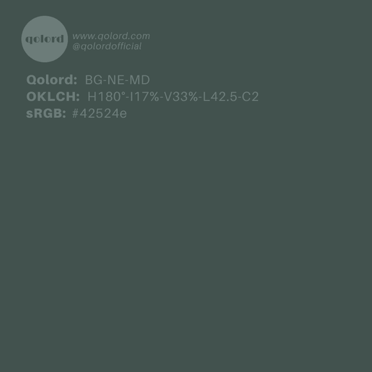 Medium-Dark Neutral Blue-Green | BG-NE-MD