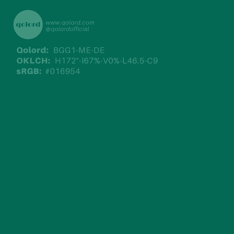 Deep Medium Blue-Green | BGG1-ME-DE
