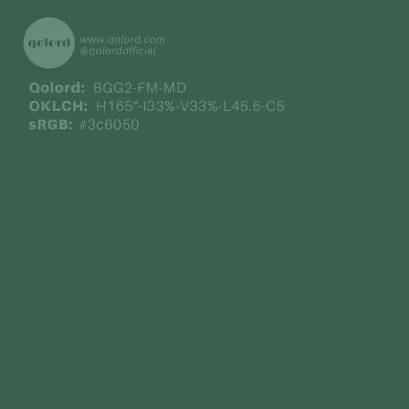 Medium-Dark Fully-Muted Green | BGG2-FM-MD