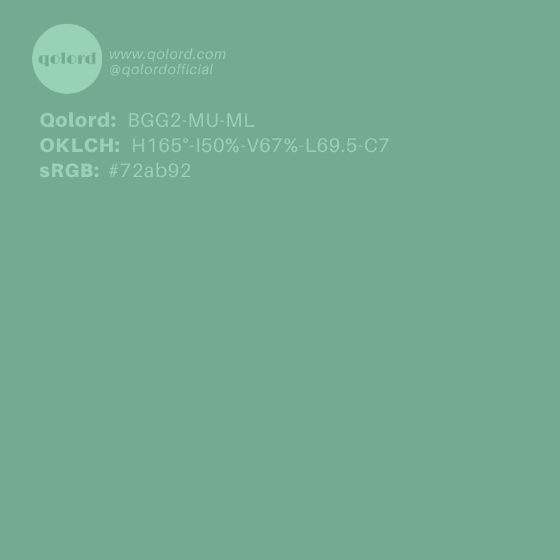 Medium-Light Muted Green | BGG2-MU-ML