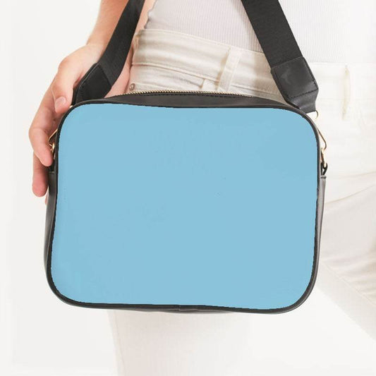 Baby Blue Crossbody Bag (BC2-MU-LG) - Woman Front CloseUp