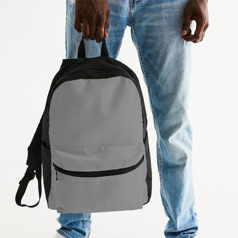 Battleship Gray Canvas Backpack (N-FN-ML) - Man Holding