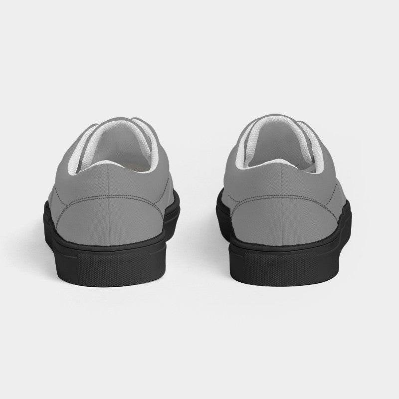 Battleship Gray Women's Canvas Sneakers (N-FN-ML) - Back