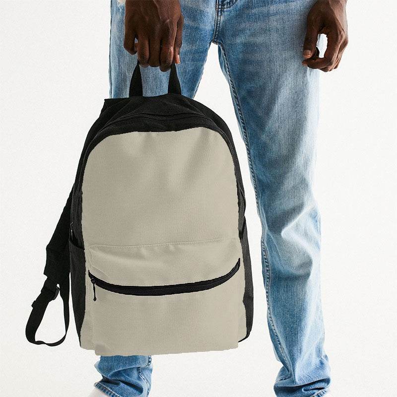 Beige Canvas Backpack (Y-NE-LG) - Man Holding