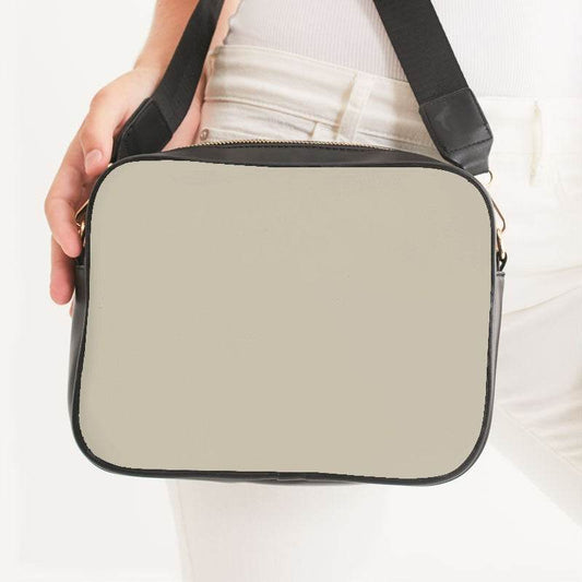 Beige Crossbody Bag (Y-NE-LG) - Woman Front CloseUp
