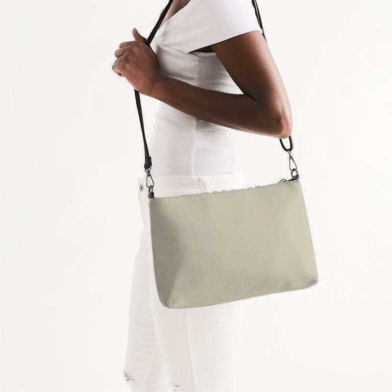 Beige Zip Pouch (Y-NE-LG) - Side CloseUp