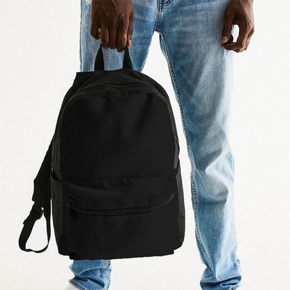 Black Canvas Backpack (N-FN-BL) - Man Holding