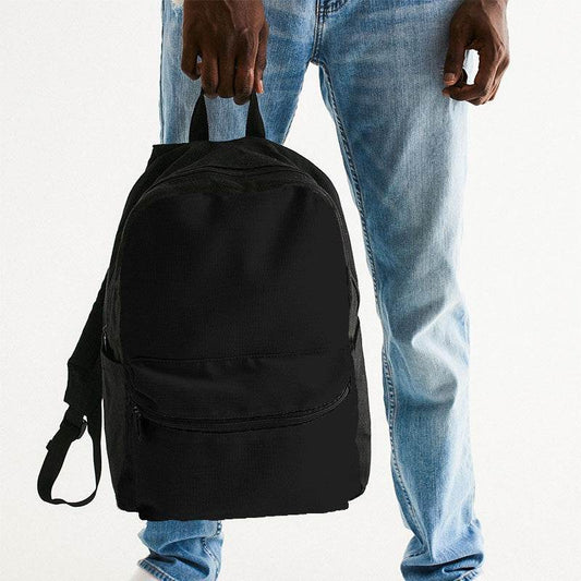 Black Canvas Backpack (N-FN-BL) - Man Holding