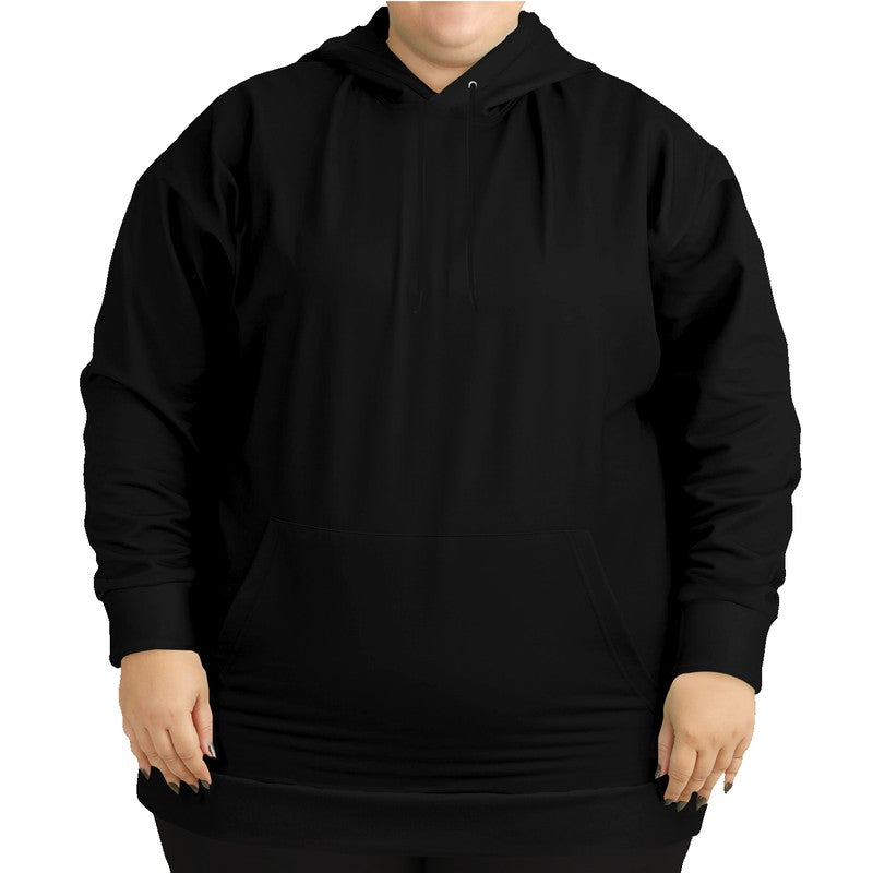 Black Hoodie PLUS (N-FN-BL) - Woman Front PLUS