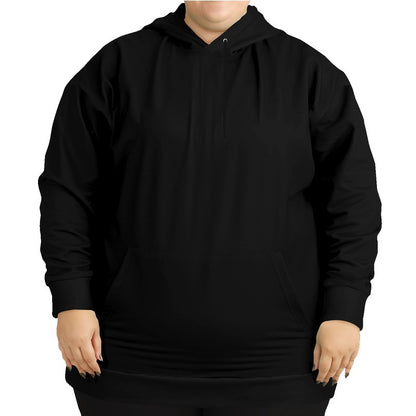 Black Hoodie PLUS (N-FN-BL) - Woman Front PLUS