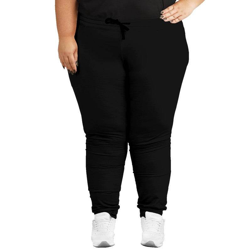Black Joggers PLUS (N-FN-BL) - Woman Front PLUS