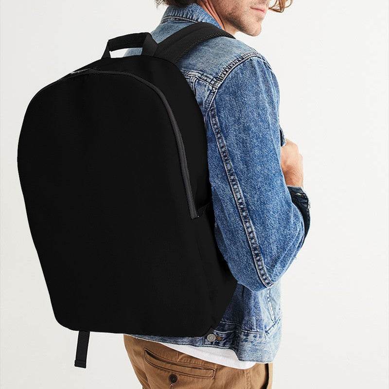 Black Waterproof Backpack (N-FN-BL) - Man CloseUp