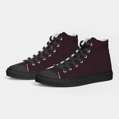 Blackberry Men's High-Top Canvas Sneakers (PIM2-FM-DE) - Side 3