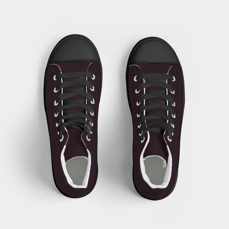 Blackberry Women's High-Top Canvas Sneakers (PIM2-FM-DE) - Top