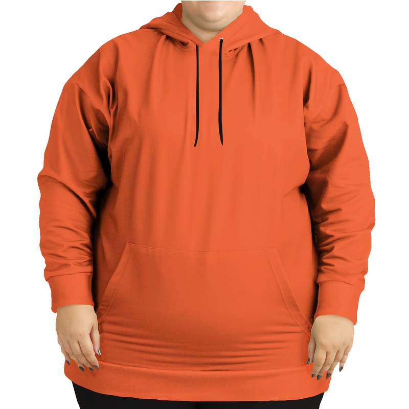 Blaze Orange Hoodie PLUS (OR3-BR-ME) - Woman Front PLUS