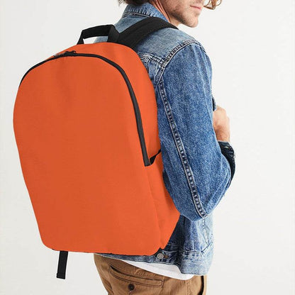 Blaze Orange Waterproof Backpack (OR3-BR-ME) - Man CloseUp