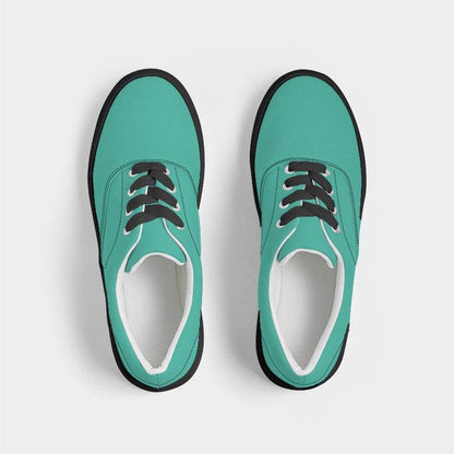 Blue-Green Women's Canvas Sneakers (BG-BR-ME) - Top