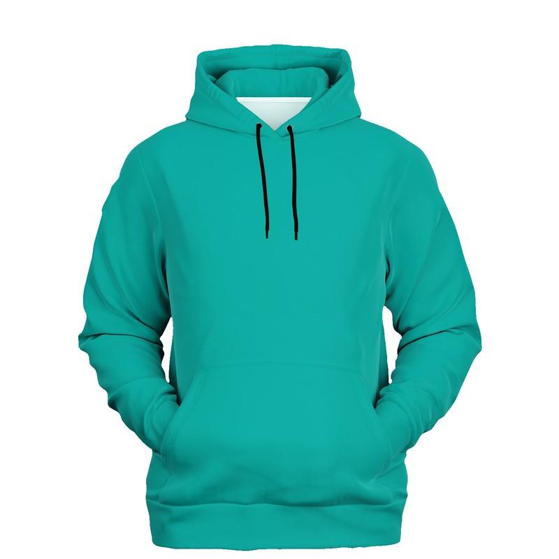 Tiffany Blue Hoodie | Unisex | with PLUS sizes | Bright Pure Green Cyan |  C100M0Y38K0