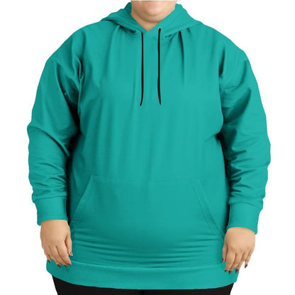 Blue Green Hoodie (C100M0Y50K0) - Woman Front PLUS