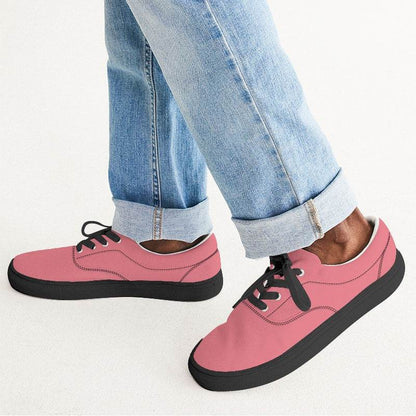 Blush Pink Men's Canvas Sneakers (RPI2-ME-LI) - Man CloseUp
