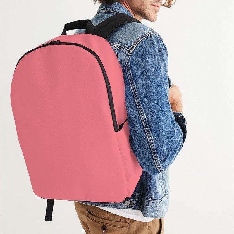 Blush Pink Waterproof Backpack (RPI2-ME-LI) - Man CloseUp