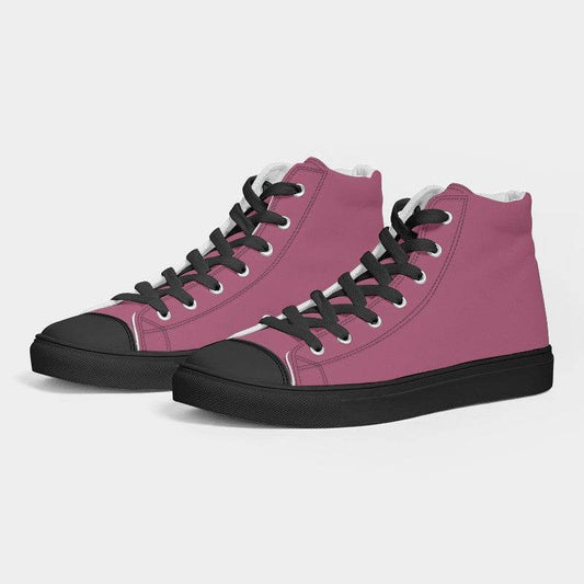 Blush Women's High-Top Canvas Sneakers (PI-MU-ME) - Side 3