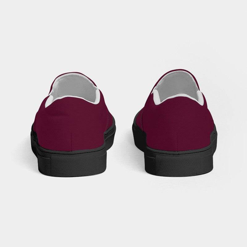 Bordeaux Men's Slip-On Canvas Sneakers (PI-MU-DE) - Back