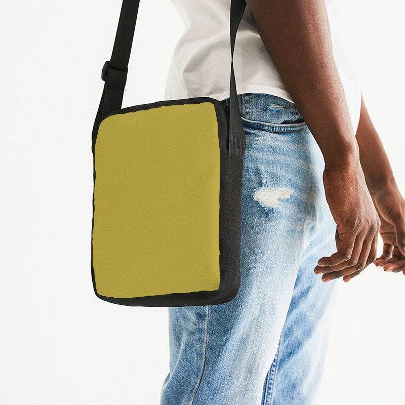 Brass Yellow Messenger Pouch (LY3-ME-MD) - Man Side CloseUp