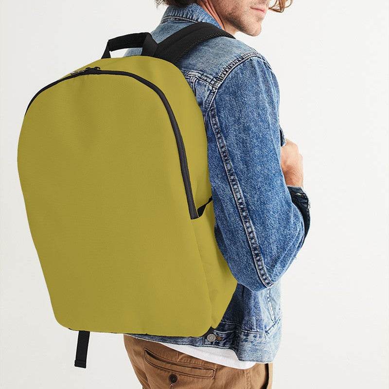 Brass Yellow Waterproof Backpack (LY3-ME-MD) - Man CloseUp