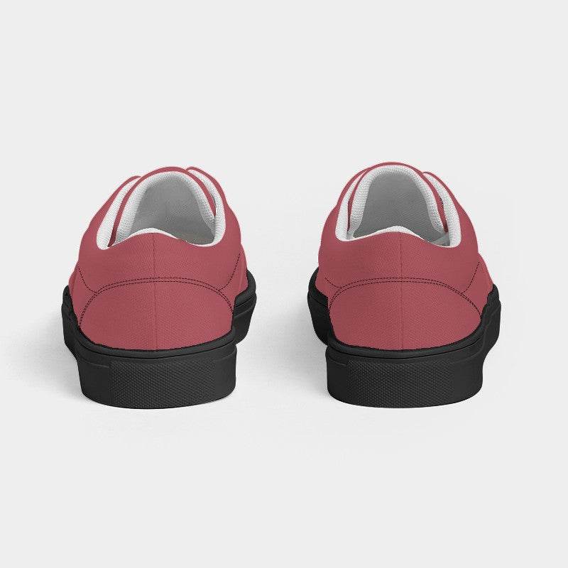 Brick Red Women's Canvas Sneakers (RPI2-MU-ME) - Back