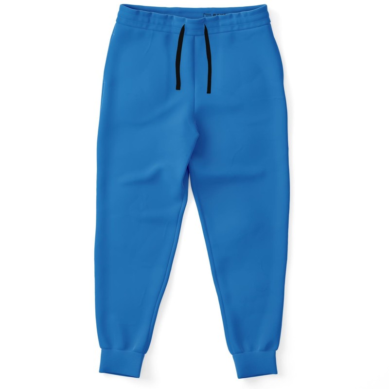 Bright Blue Joggers | Unisex | with PLUS sizes | Bright Pure Blue | C100M50Y0K0