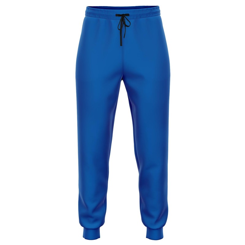 Bright Blue Joggers | Unisex | with PLUS sizes | Bright Pure Blue | C100M75Y0K0