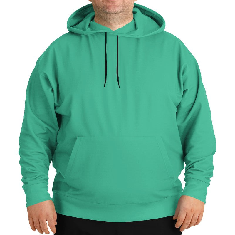 Bright Blue-Green Hoodie PLUS (BGG1-BR-ME) - Man Front PLUS