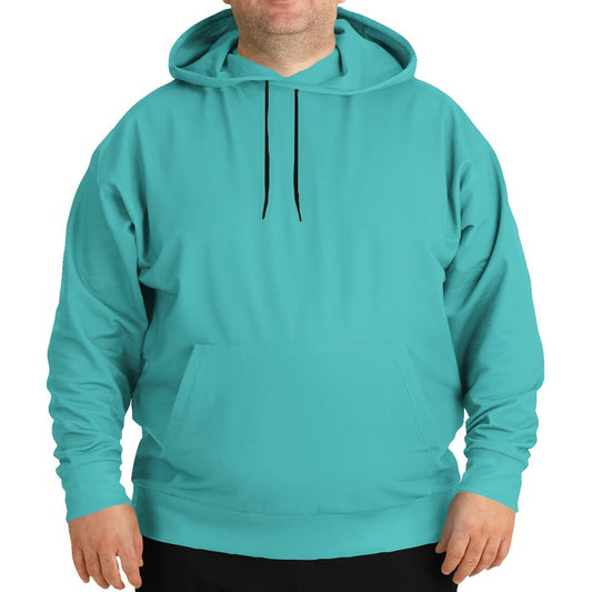Bright Blue-Green Hoodie PLUS (CBG2-BR-ME) - Man Front PLUS