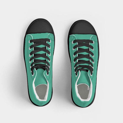 Bright Blue-Green Men's High-Top Canvas Sneakers (BGG1-BR-ME) - Top